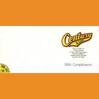 Century Radio North East compliments slip