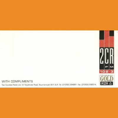 2CR FM / Classic Gold 828AM compliments slip