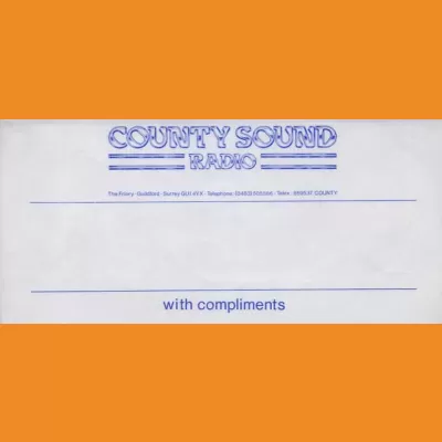 County Sound Radio 1980s compliments slip