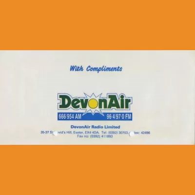 DevonAir 1980s compliments slip