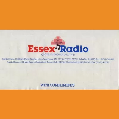 Essex Radio compliments slip 1980s
