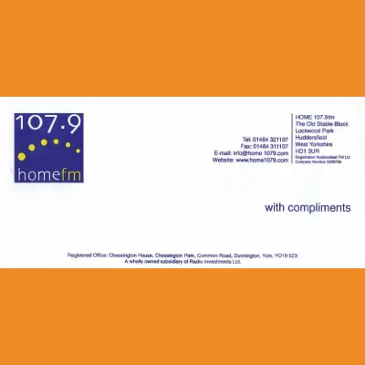 Home FM 107.9 compliments slip