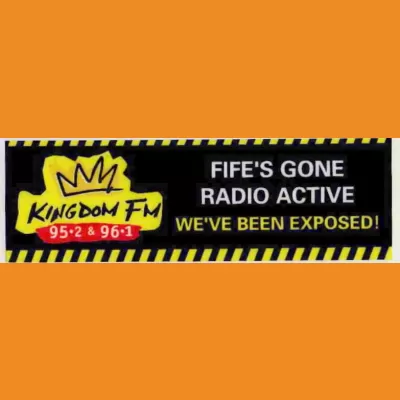 Kingdom FM "Fife's Gone Radio Active" sticker