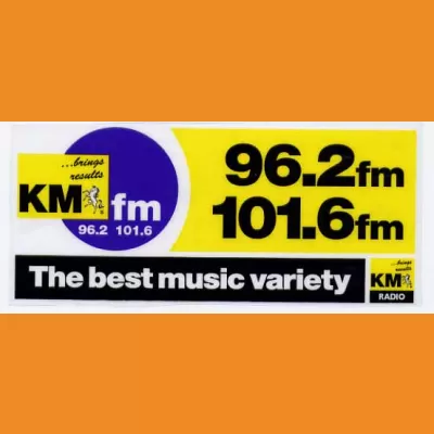 KMFM "The best music variety" sticker 2000s