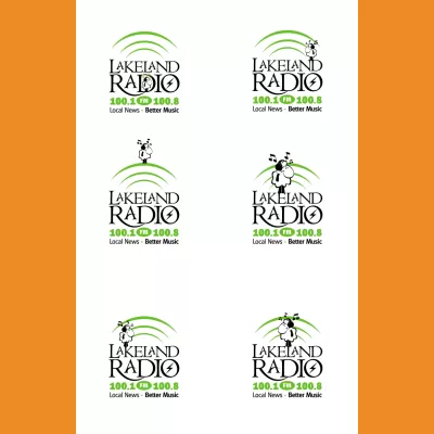Lakeland Radio lapel stickers, 2000s