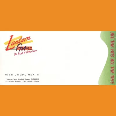 Lantern FM compliments slip, late 90s