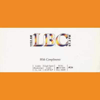 LBC compliments slip, 1990