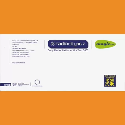 Radio City / Magic 1548 compliments slip, 2000s
