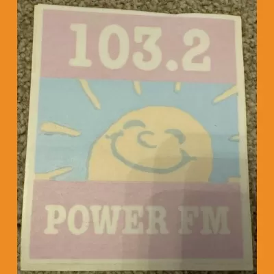 Power FM 103.2 sticker, late 90s/early 00s