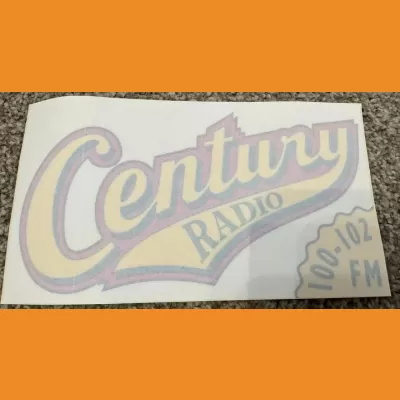 Century Radio North East car sticker, 1990s