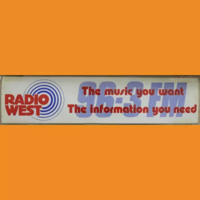 Radio West sticker 1982