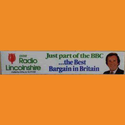 BBC Radio Lincolnshire sticker - Wogan promotion - 1985