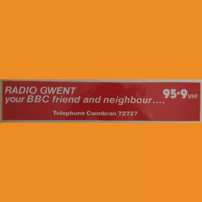BBC Radio Gwent sticker 1988