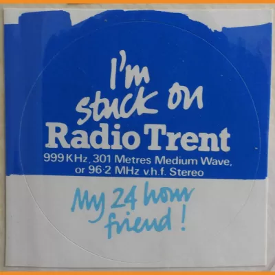 Radio Trent sticker 1986