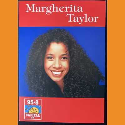 Margherita Taylor Capital FM photocard, late 90s