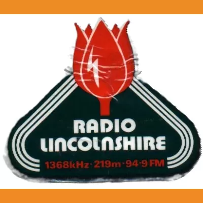 BBC Radio Lincolnshire tulip logo window sticker, 1980s