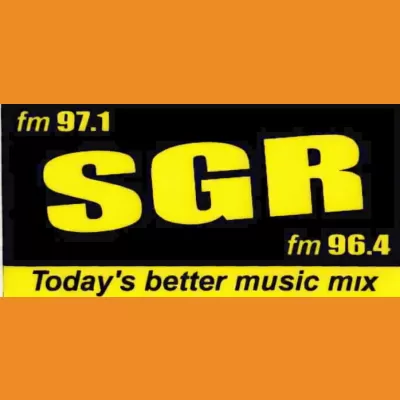 SGR FM "Today's better music mix" sticker, c. 2000