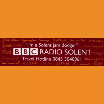 BBC Radio Solent "I'm a Solent jam dodger" car sticker, early 00s