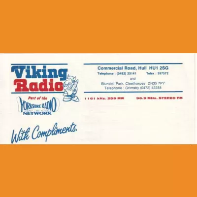 Viking Radio compliments slip, 1980s