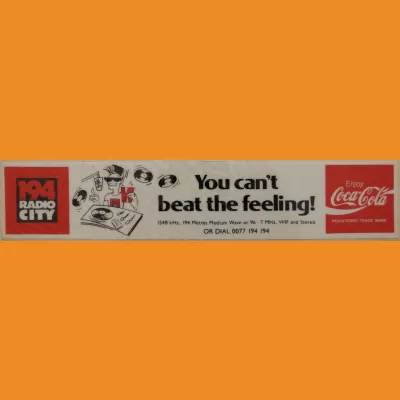 Radio City / Coca Cola sticker 1990