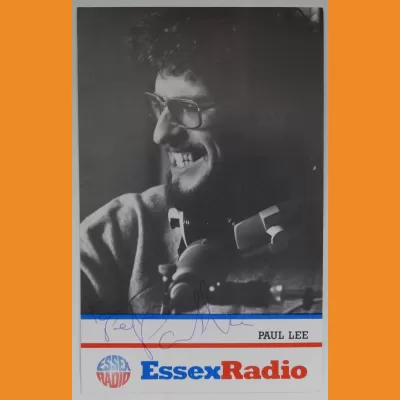Essex Radio Paul Lee signed photocard - early 80s