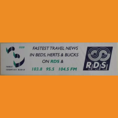 BBC Three Counties Radio 'on RDS' sticker 1993