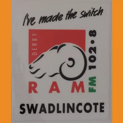 Ram FM Swadlincote sticker 1994