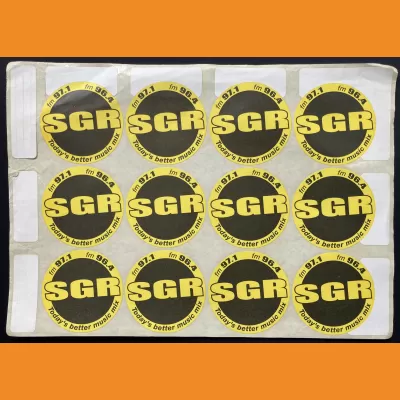 SGR lapel sticker sheet, late 90s/early 00s