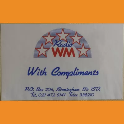 BBC Radio WM compliments slip, mid 80s