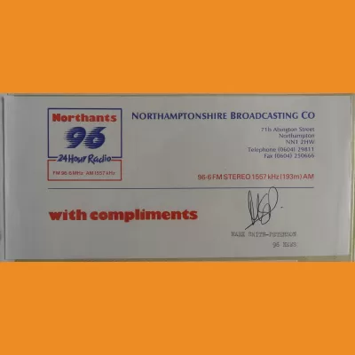 Northants 96 compliments slip, mid 80s