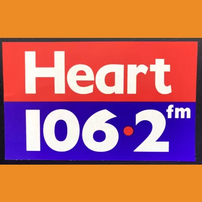Heart 106.2 sticker - "Win a Trip a Day" promo, 2001