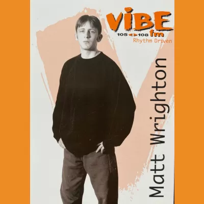 Matt Wrighton Vibe FM Photocard, late 90s