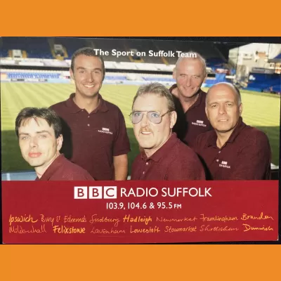 BBC Radio Suffolk Sports Team photocard