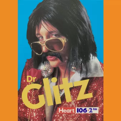 Dr Glitz Heart 106.2 London photocard