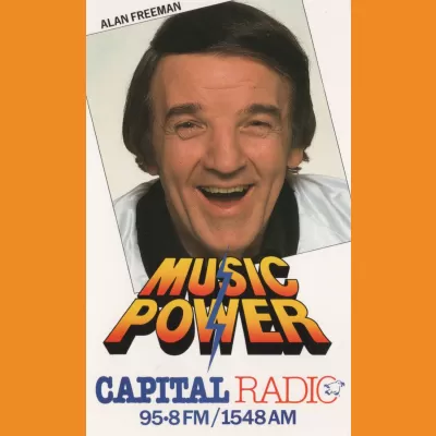 Alan Freeman Capital Radio Music Power photocard, 1987/88