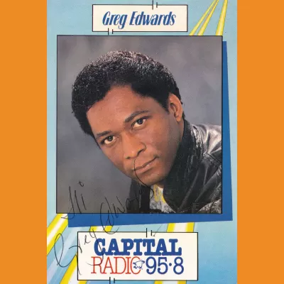 Greg Edwards Capital Radio photocard, mid 80s
