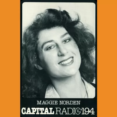 Maggie Norden Capital Radio photocard, early 80s