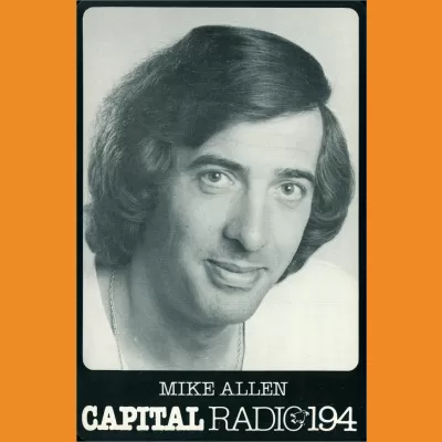 Mike Allen Capital Radio photocard, early 80s