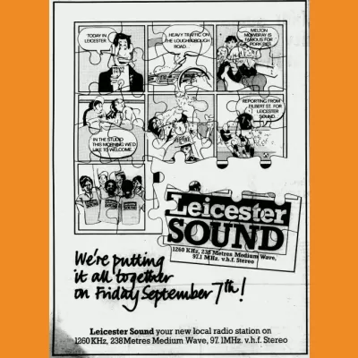 Leicester Sound launch advert in the Leicester Mercury - 5th Sep 1984