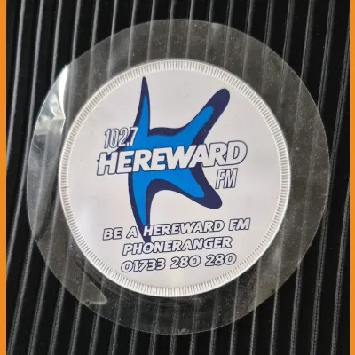 Hereward FM car tax disc holder, 2000s