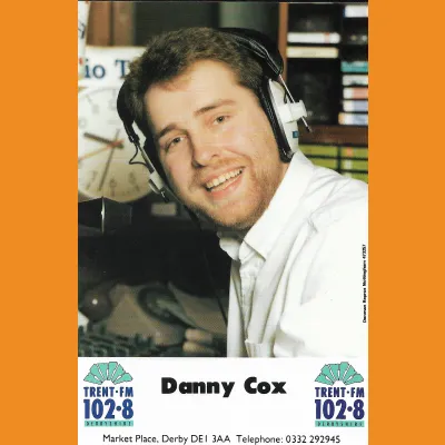 Danny Cox Trent FM Derbyshire photocard, late 80s