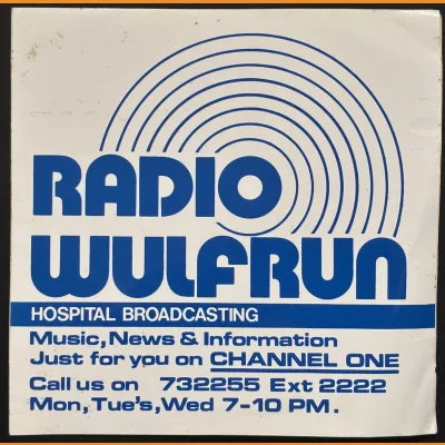 Radio Wulfrun, Wolverhampton sticker - 1980s