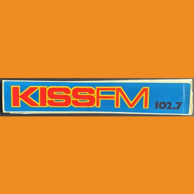KISS FM 102.7 sticker (Ireland Pirate Radio), 1983