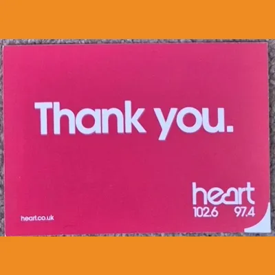 Heart 102.6 / 97.4 Oxfordshire/Thames Valley postcard
