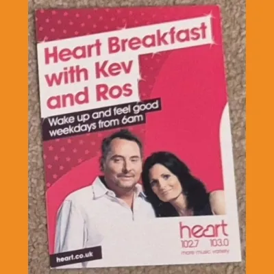 Heart (Cambridgeshire) Breakfast with Kev and Ros postcard, 2010s