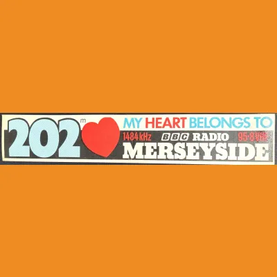 BBC Radio Merseyside 202 My Heart Belongs... sticker, early 80s
