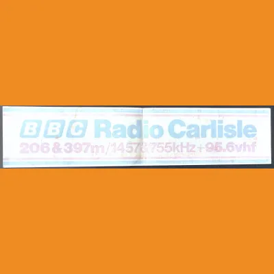 BBC Radio Carlisle window sticker, early 80s