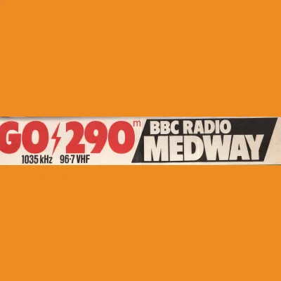BBC Radio Medway "Go 290m" sticker, late 70s