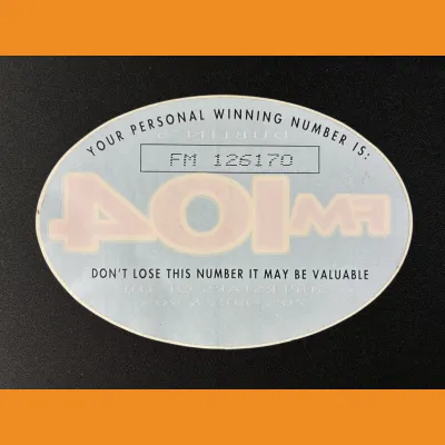 FM 104 Dublin sticker, 1999/2000