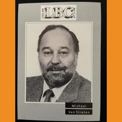 Michael Van Straten LBC photocard, early 90s